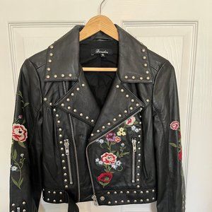 Gorgeous Bareskin Embroidered Leather Jacket